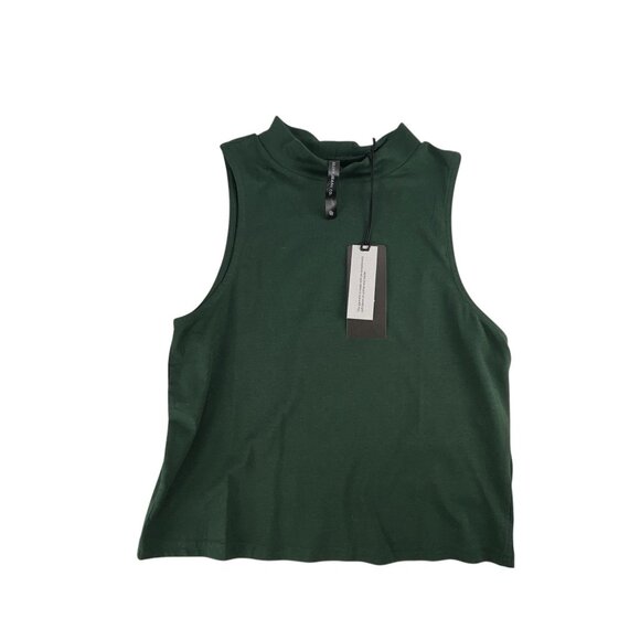 Silver Jeans Co. Top Mock Turtleneck Sleeveless Top Womens Sz XL Cotton Blend Cl - Picture 1 of 6